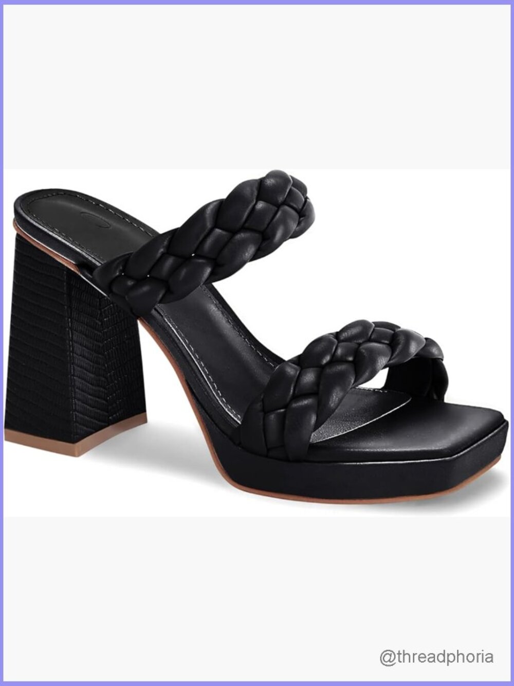 Womens Platform Heels Chunky Heel Braided Sandals Mules Dress Shoes